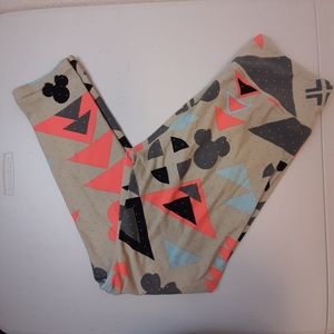 LuLaRoe OS Disney Print Geometric Leggings